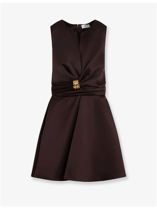 DUCHESSE SATIN DRESS ELISABETTA FRANCHI | AB87261E2644 cacao